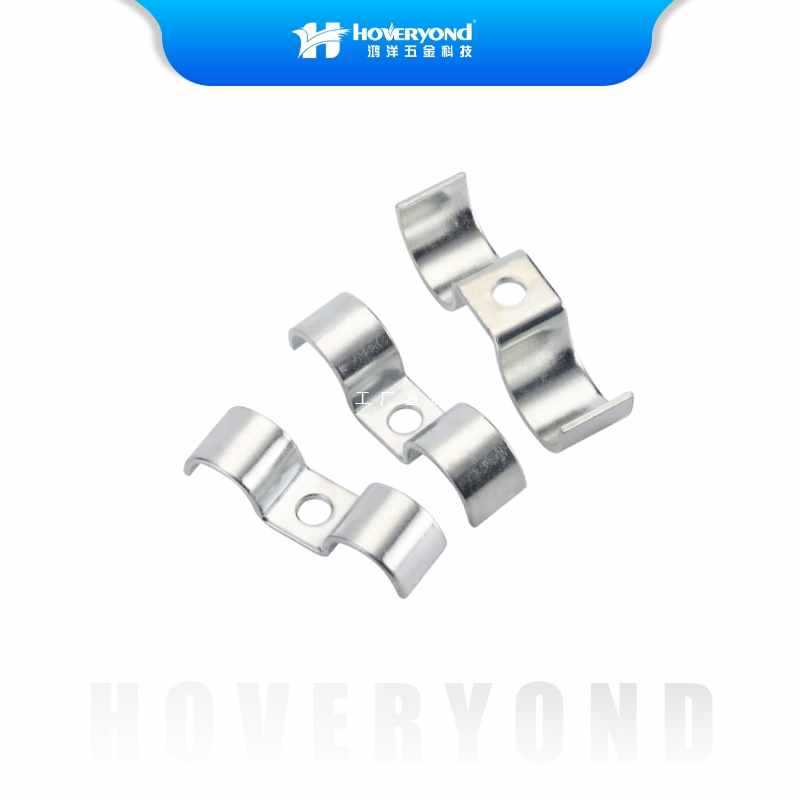 6E3X鸿洋 k03单孔双管卡m型双边卡仪表管双管卡镀锌双卡仪表管卡