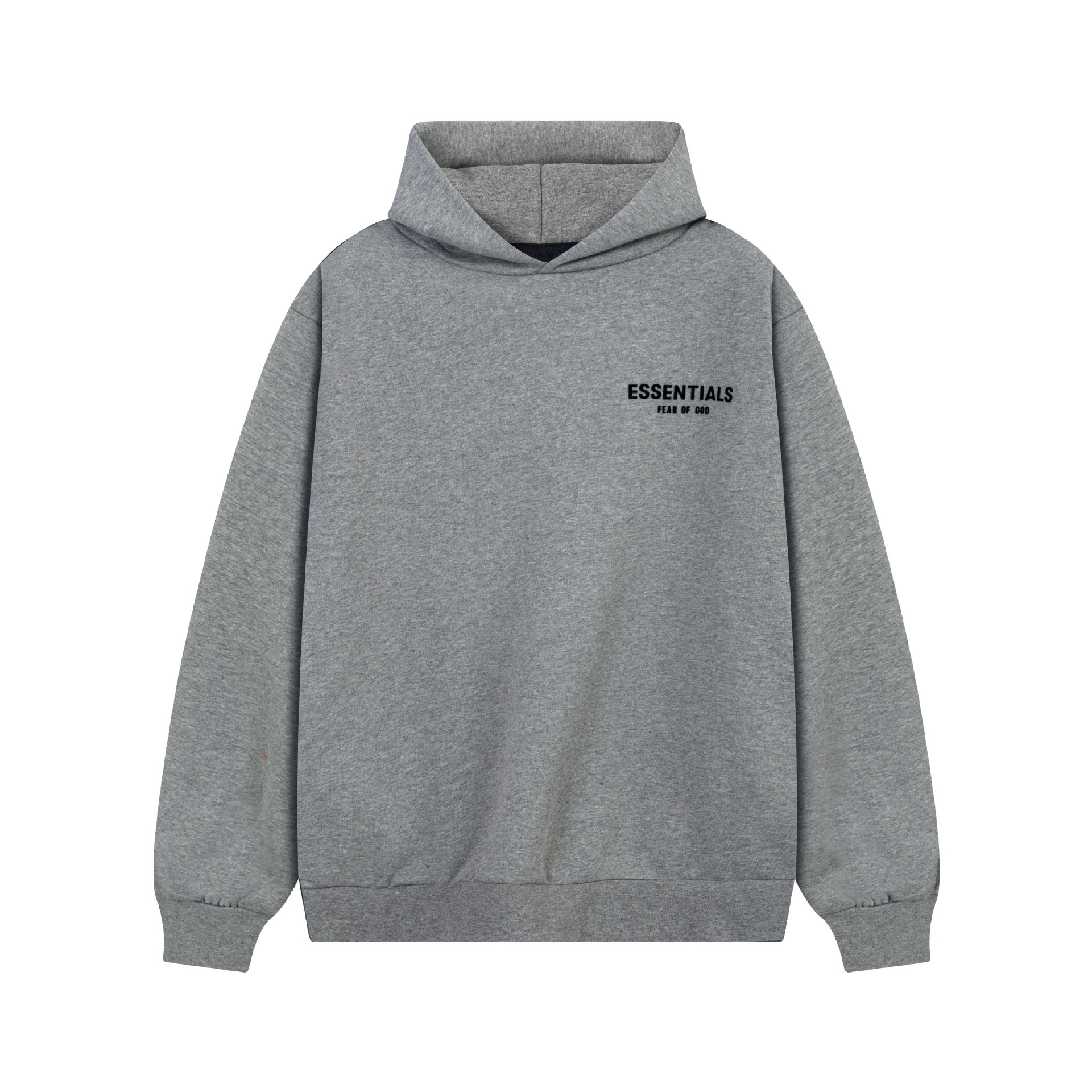 FOG High Street doble línea ESSENTIALS letras de silicona estéreo más suéter con capucha de terciopelo traje de pantalones casuales de moda