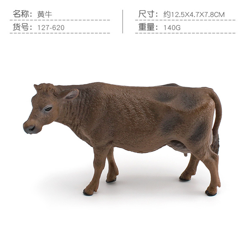 Modelo realista de toro negro, toro marrón suizo, toro norte-africano, gnomo, para decoración de dioramas de granja, transfronterizo Amazon.