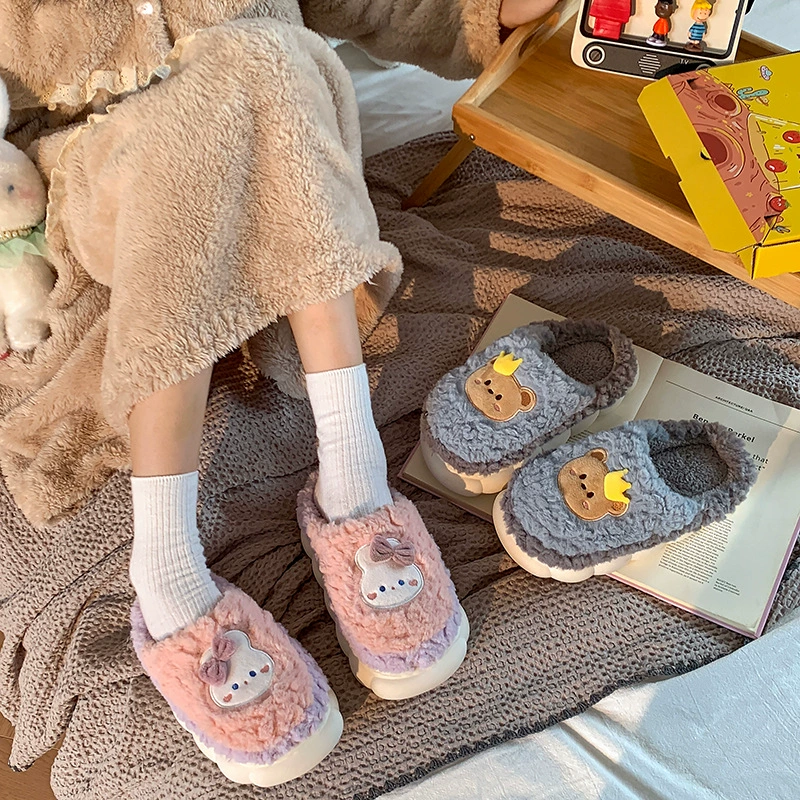 Хлопковые тапочки для мужчин и женщин можно носить на улице осенью и зимой