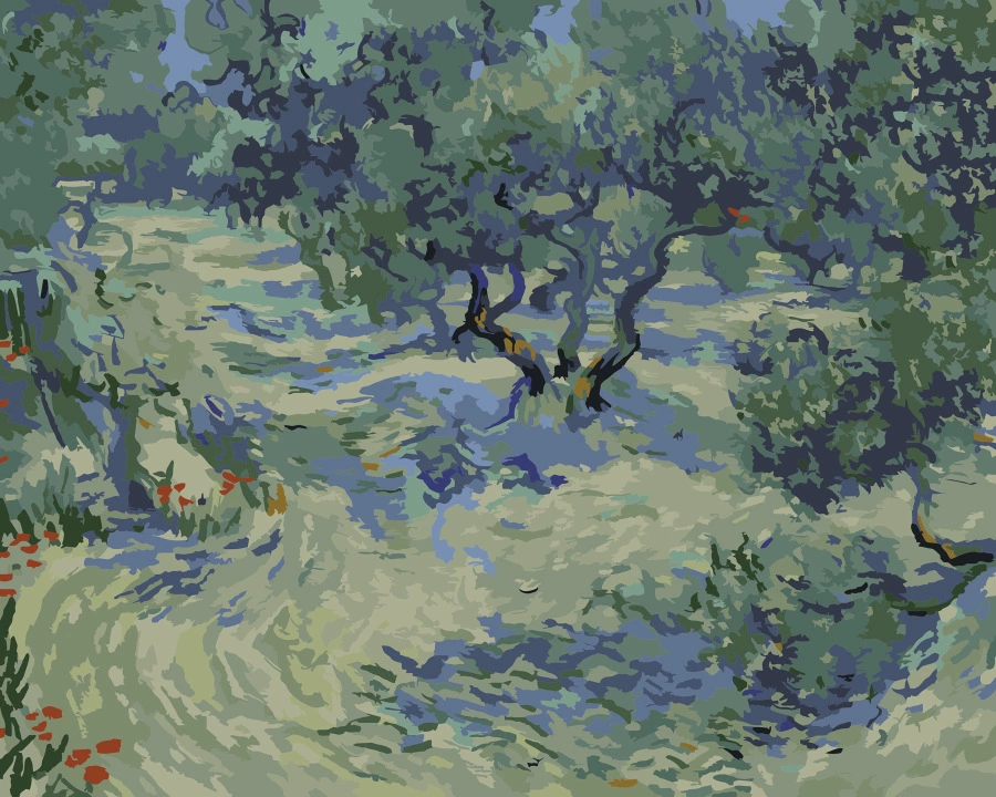 Ручная акриловая флористическая живопись, цифровой принт на холсте, 40×50 см, несколько дизайнов