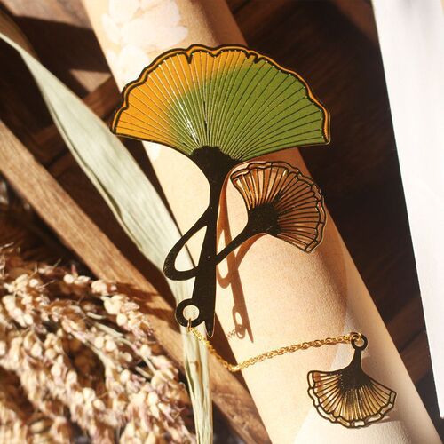 Maple Leaf Bookmark Red Ancient Style Ginkgo Pendant Brass Leaf Metal Teacher's Day Student Graduation Gift Business Gift