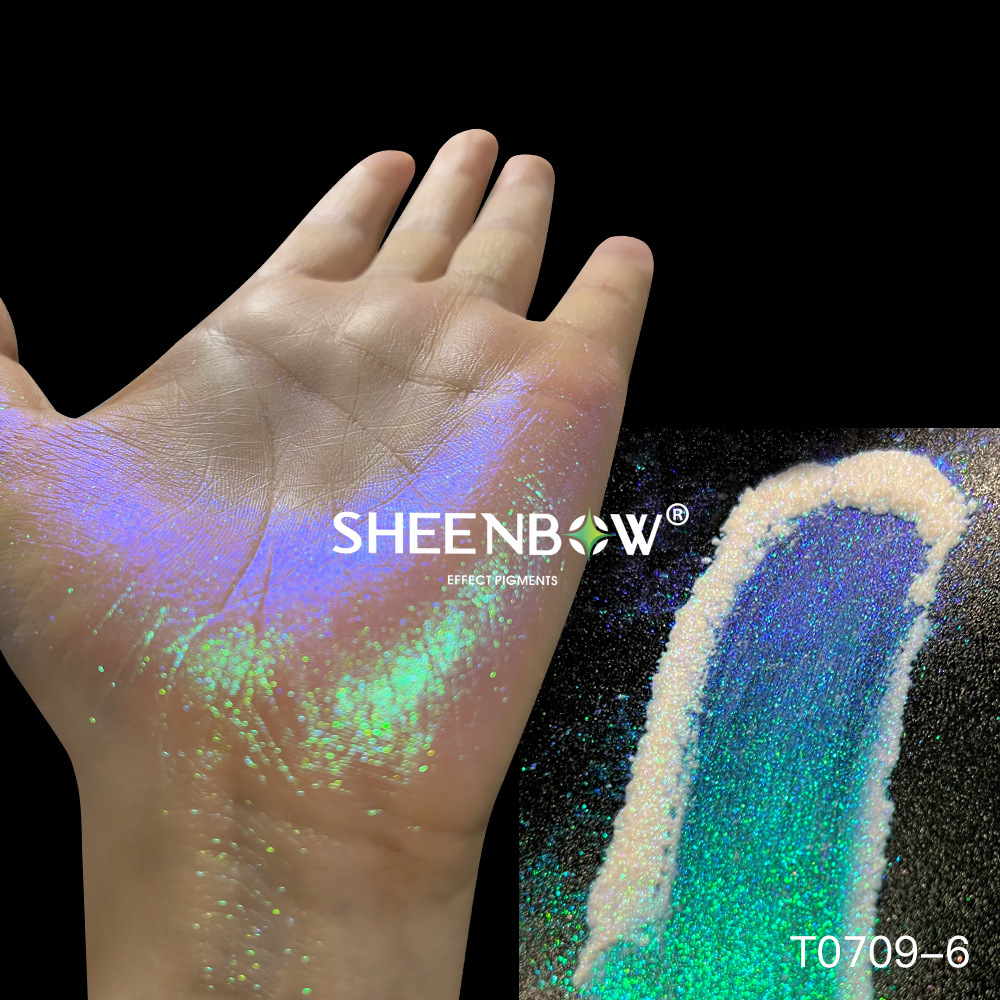 光学高纯变色龙魔镜闪粉彩虹霓虹粉鑫铂幻彩眼影炫彩无基材高光粉