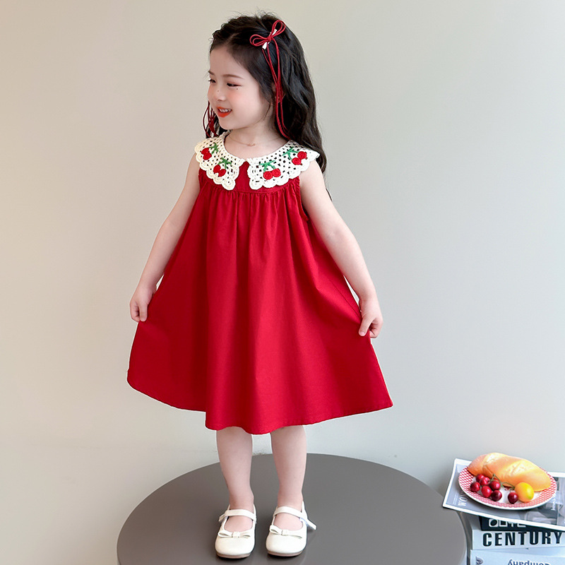 女童连衣裙夏装2025新款洋气时髦无袖裙子儿童夏季女孩小童公主裙