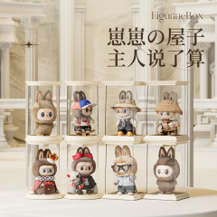 labubu盲盒展示盒搪胶娃娃玩偶支架展示架拉布布罗马架盲盒收纳盒