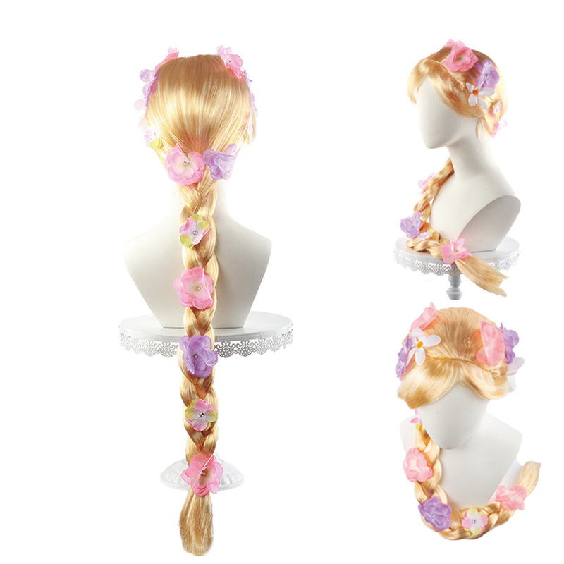 Tangled Rapunzel Big Braid Rapunzel Wig Children's COSPLAY Performance Wig