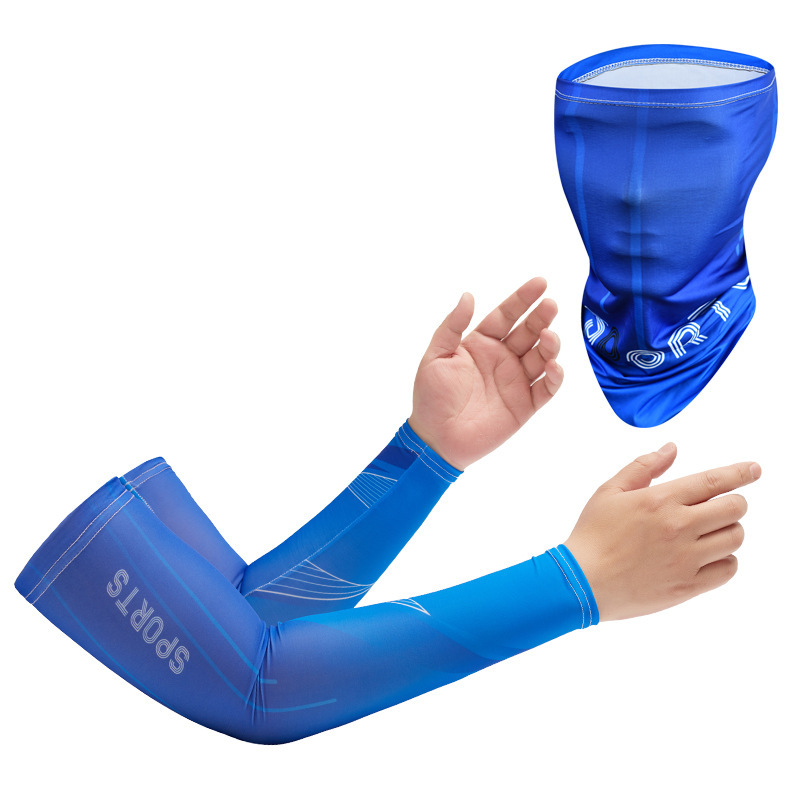 Manga de hielo dinámico con pañuelo-azul y azul