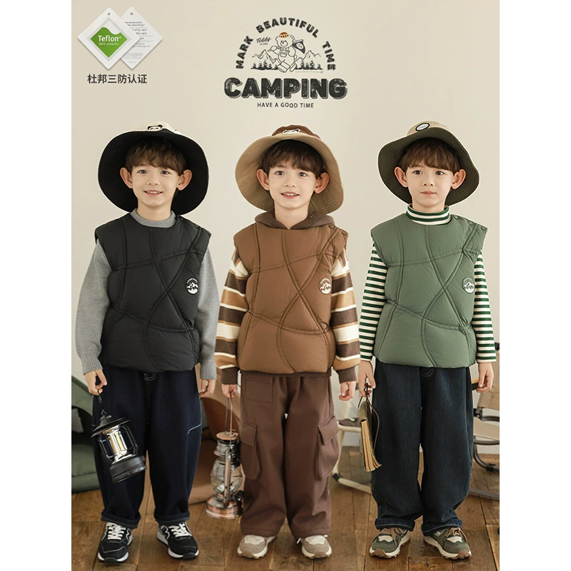 Вуриби мальчик 2025 новый пуховый жилет без рукавов