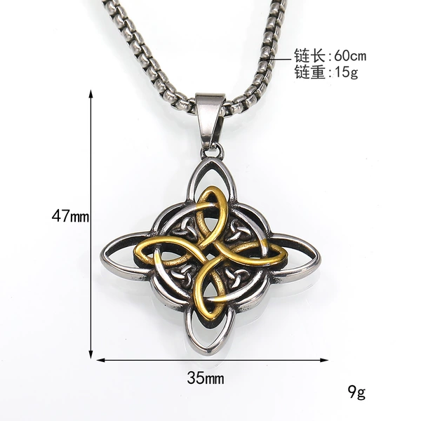 Golden single pendant, no chain