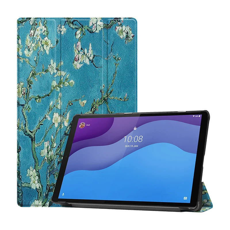 Подходит для Lenovo Tab M10 HD (2nd Gen) X306, тройной складной защитный чехол-подставка, плоская панель, теплоотведение и защита от падений