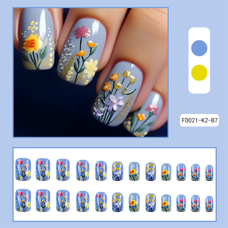 Uñas postizas 3D estéreo blanqueadoras, muy vendidas, piezas de arte de uñas portátiles transfronterizas, pegatinas de uñas sencillas con un toque de alta gama, venta al por mayor