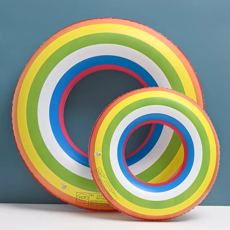 厂家充气pvc多色充气游泳圈夏季派对水果浮舟泳池海滩湖泊漂浮物