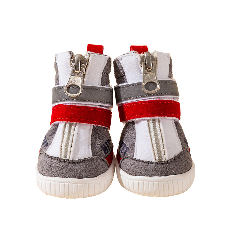 Perro otoño invierno grueso calentamiento antideslizante desgaste zapatos deportivos de nieve del noreste zapatos para perros zapatos para mascotas