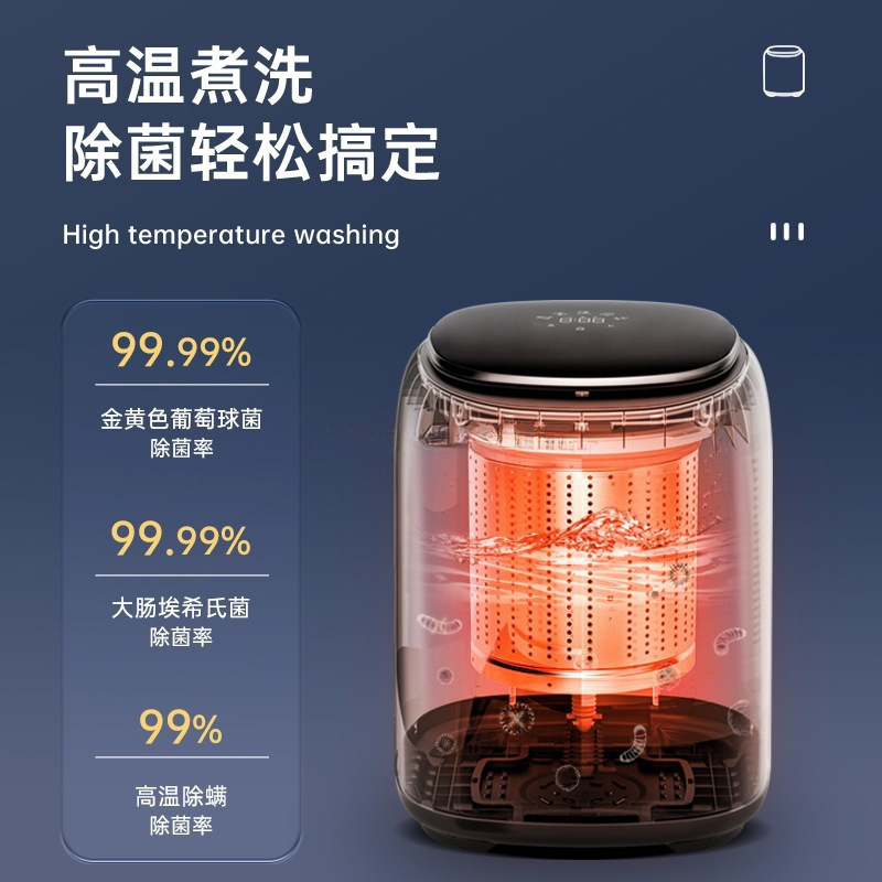 德国全/半自动婴儿内衣裤洗衣机洗脱烘一体小型高温煮洗袜子专用|undefined