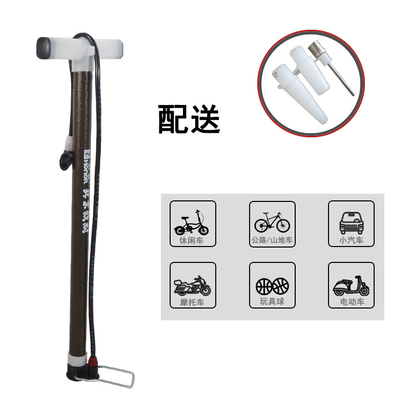 Ounai JY02A tubo de acero de empuje de la mano bomba de bicicleta de montaña piso de la bicicleta de la bomba de alta presión