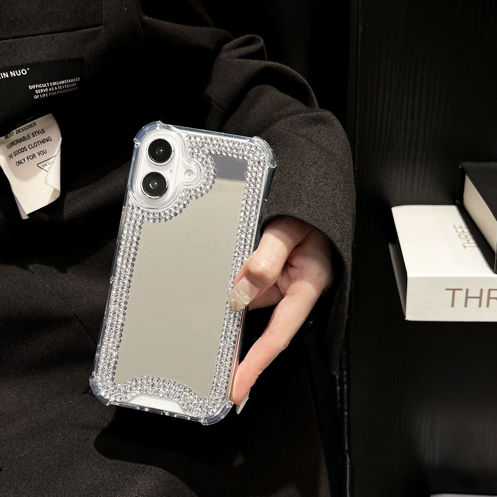 Apple, серебристий чехол для телефона, iPhone16, защитная сумка, 16промакс, защита от падения