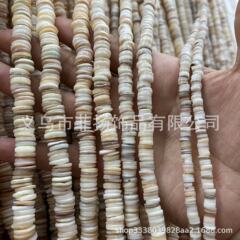 天然貝殻スペーサー5/ 6/8/9/10/MM中穴淡水貝の丸いパッドのブレスレットのネックレスは卸売りします。