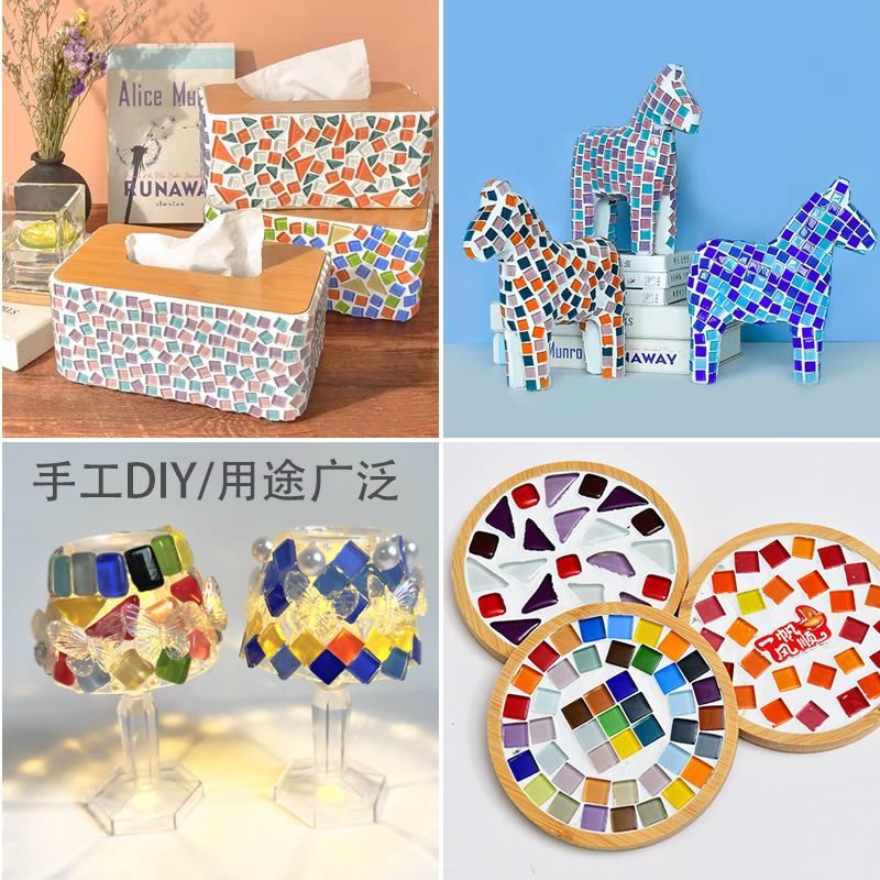 手作り diy 材料パッケージ竹クリエイティブモザイクフリーストーンベース粘着コラージュ学生幼稚園手作り材料|undefined