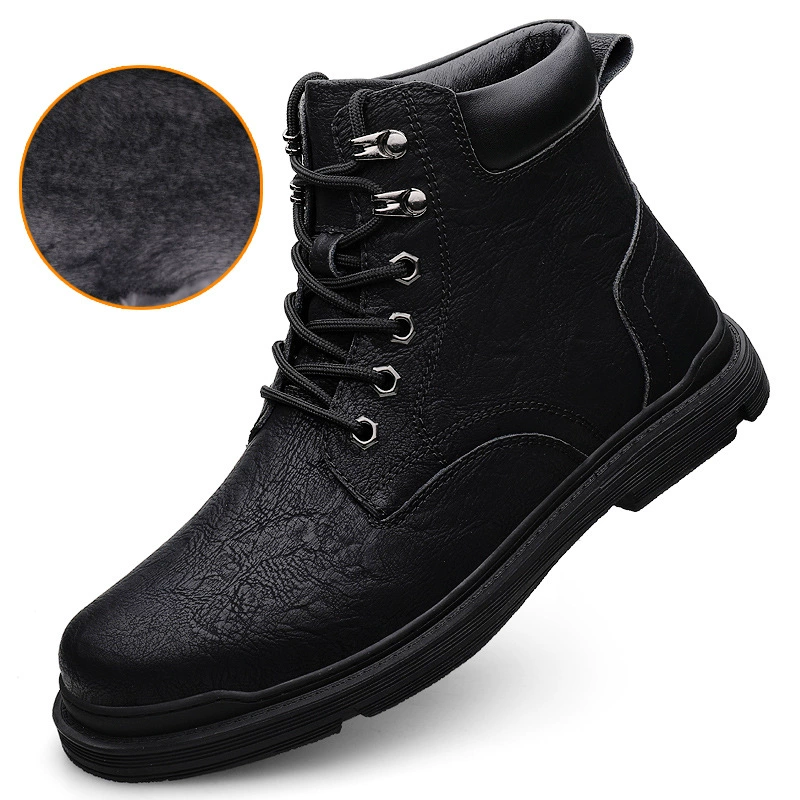 Ботинки Martens‑стиля из кожи, английский дизайн, тёплая подкладка, челси низкие, размеры 37–45