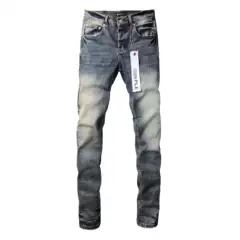 High-Quality Foreign Trade Direct Supply 2025 Summer New Style High Street Jeans Slim Fit Stretch Biker Men's Jeans