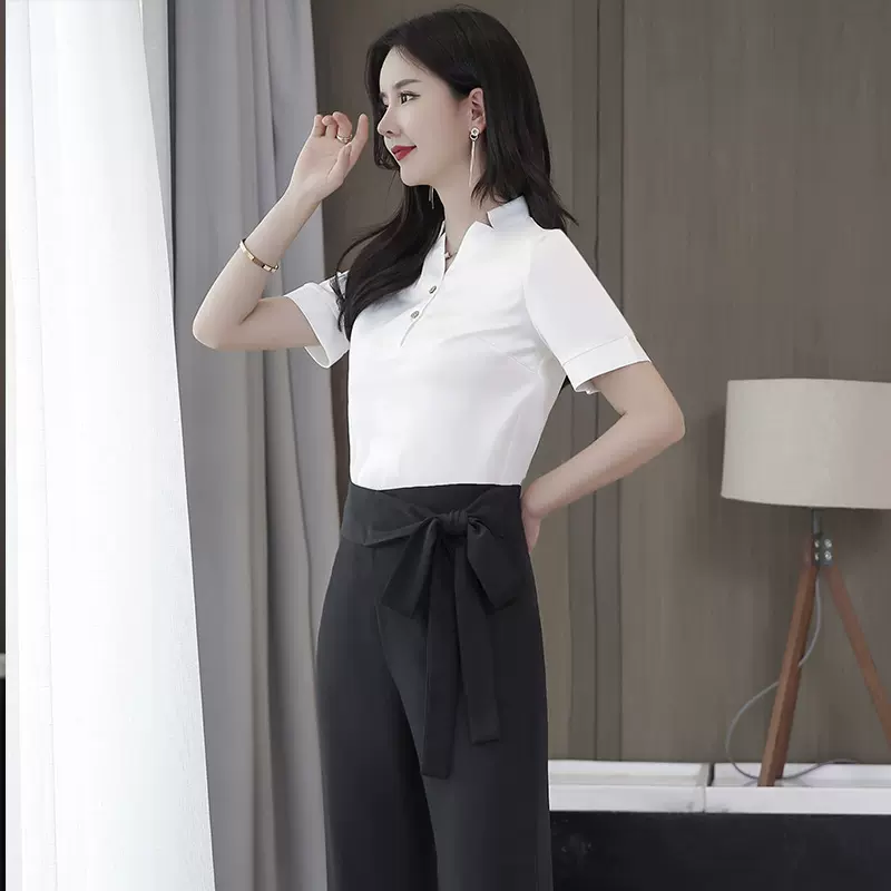 新款美容院工服足浴足疗修身显瘦技师工作服JY-1905短袖