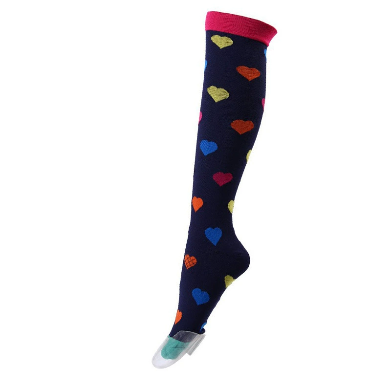 Compression Running Socks, Unisex Jacquard Knee-High Socks, Multiple Patterns, S/M & L/XL