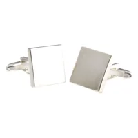 Высокое качество французские запонки манжеты манжеты мужские cufflinks металлические серебряные глянцкие квадратные запонки
