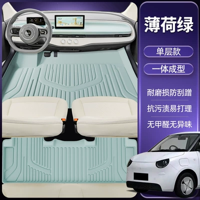 Suitable for Wuling Eshang Modelə uyğun ayaqaltı - mint-green-single-layer-foot-mat