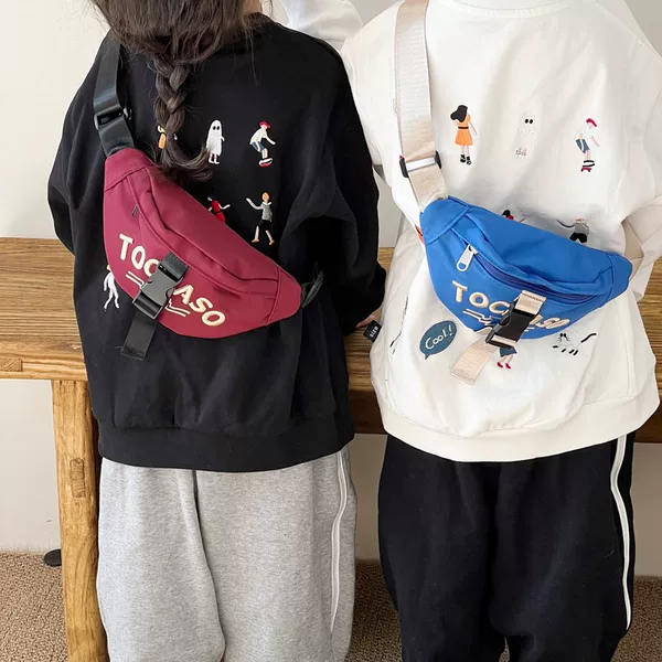 2024 New Fashion Boys and Girls Crossbody Chest Bag Baby Going Out Alphabet Kindergarten Kids Personalized Waist Bag