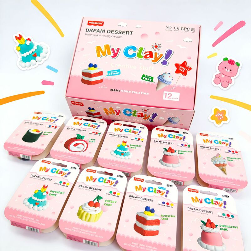 Midoka Cross-Border Best-Selling Ultra-Light Clay Dessert Set 12 Themes Amazon Colored Clay Children's DIY Toys Midoka Cross-Border Best-Selling Ultra-Light Clay Dessert Set 12 Themes Amazon Colored Clay Children's DIY Toys