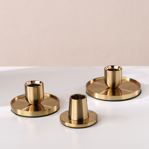 Cross-border Amazon candle holder wholesale metal black candle holder decoration home living room craft wedding decoration