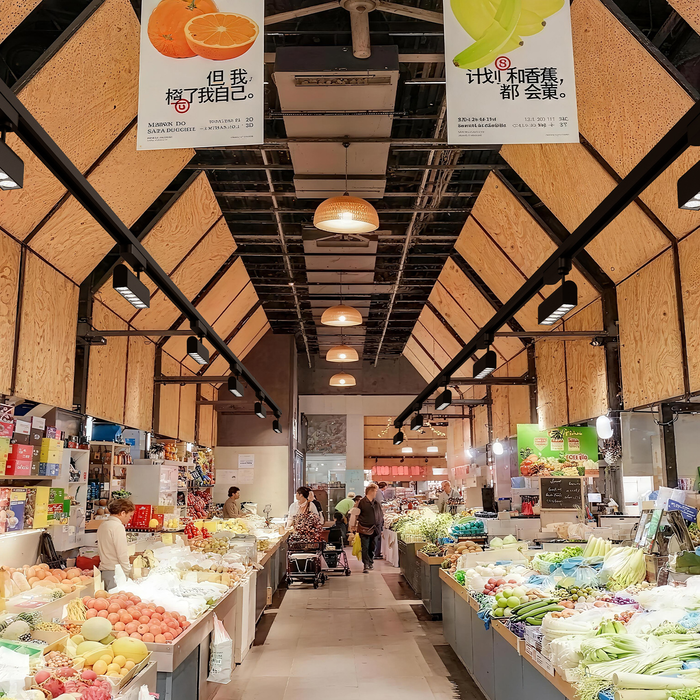 Lámpara de estante de supermercado gran ángulo de luz de pista nueva luz de alta eficiencia de luz de parrilla de luz de guía de guía de luz especial para tienda de ropa