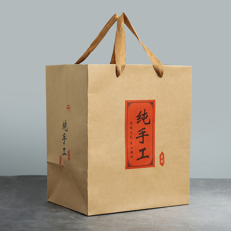 3YV54TF1现货纯手工制作阿胶糕点茶叶粽子月饼手提礼品包装纸袋子