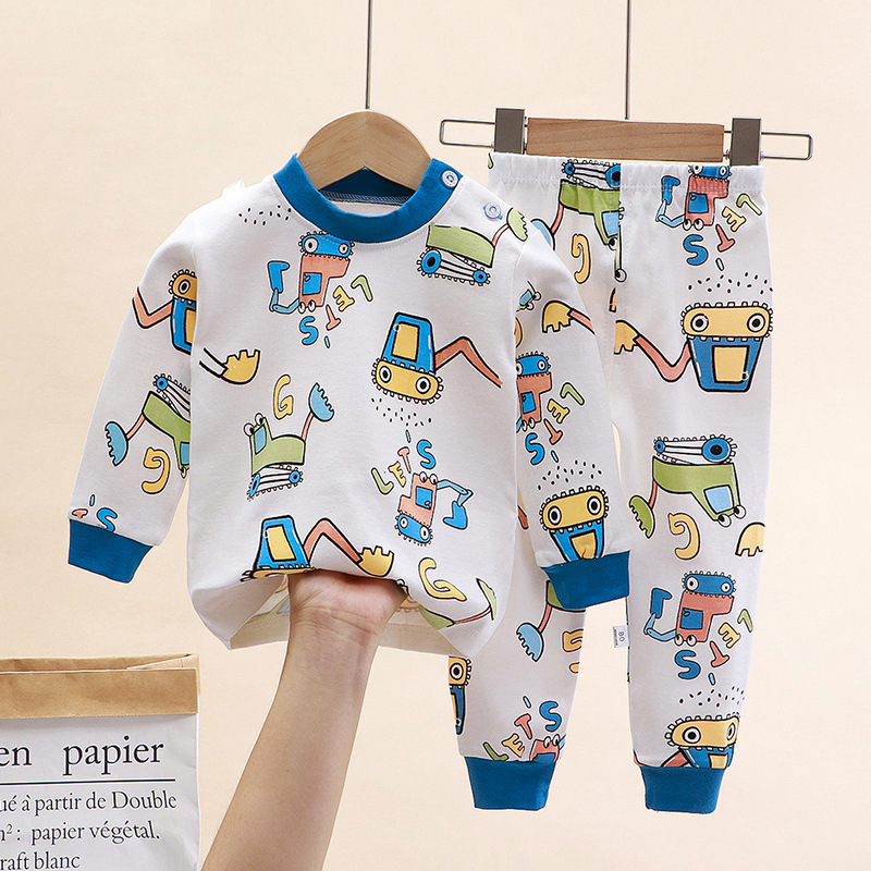 Children's Underwear Set Boys and Girls Autumn and Winter Pajamas Home Clothes
