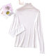Thin Sunscreen Ice Silk T-shirt Women's Long-sleeved 2025 Spring and Summer New Style Mesh Base Shirt Stylizing Solid Color Inner Top