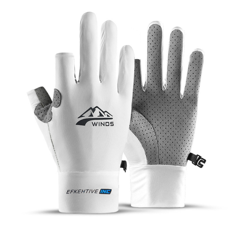 Guantes deportivos absorción de humedad y que absorbe el sudor transpirable resistente al sol pantalla táctil superconductora al aire libre ciclismo hielo Frisbee guantes