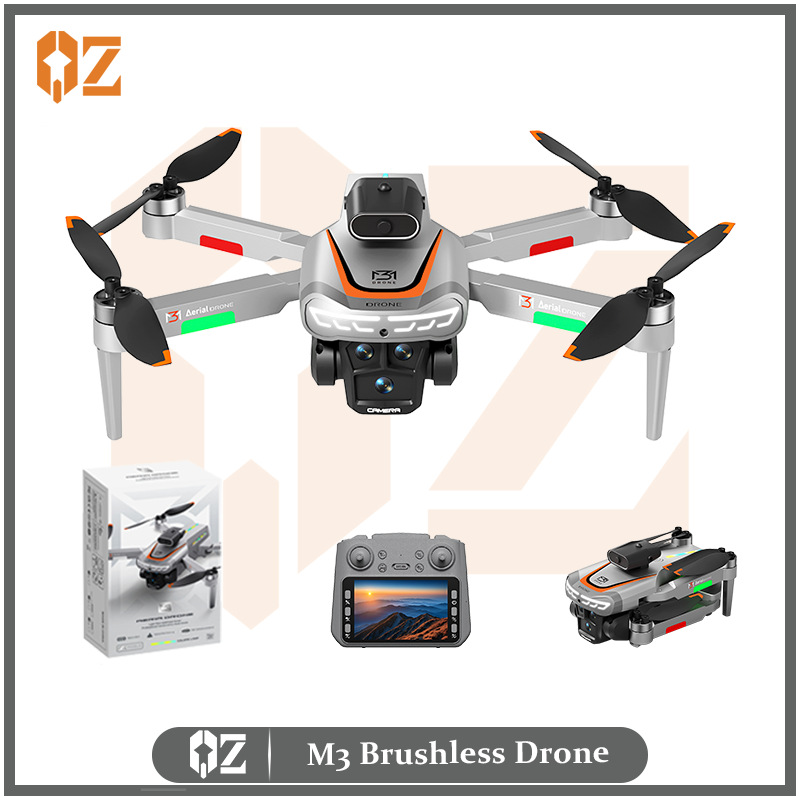 M3 Drone 4.3inch Large Screen Remote Control Brushless Long Endurance Intelligent Obstacle Avoidance Hd Aerial Photography Remote Control Aircraft Toy