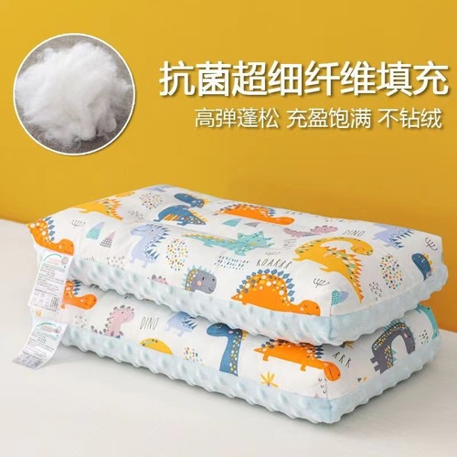 New style pure cotton beanie pillow for children kindergarten nap pillow removable machine washable pure cotton cartoon baby pillow core wholesale