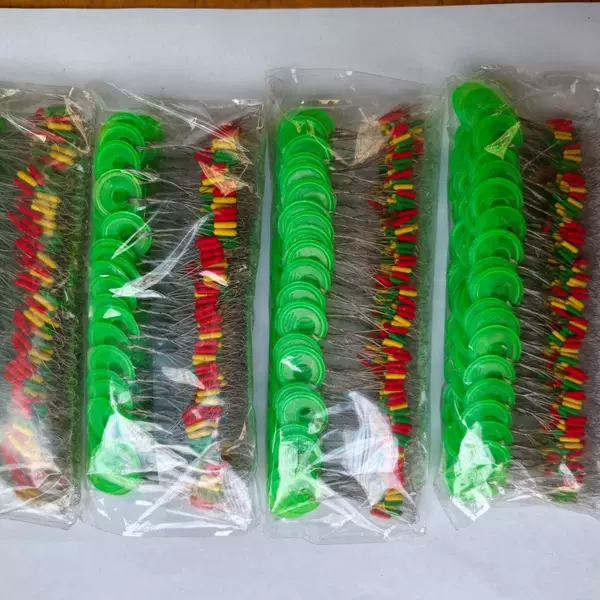 Silicone Colorful Space Beans, Premium Quality Rubber Olive-Shaped Cylindrical Fishing Lure Accessories, Small Size