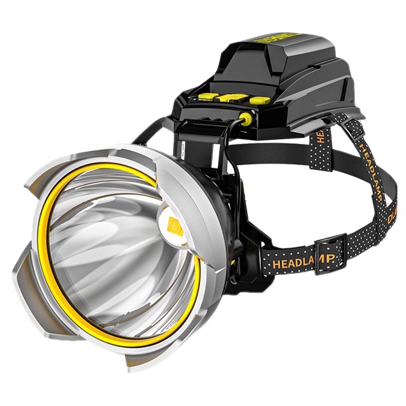 Linterna frontal de pesca de alta potencia, larga duración, ultrabrillante, de largo alcance para exteriores con sensor láser.