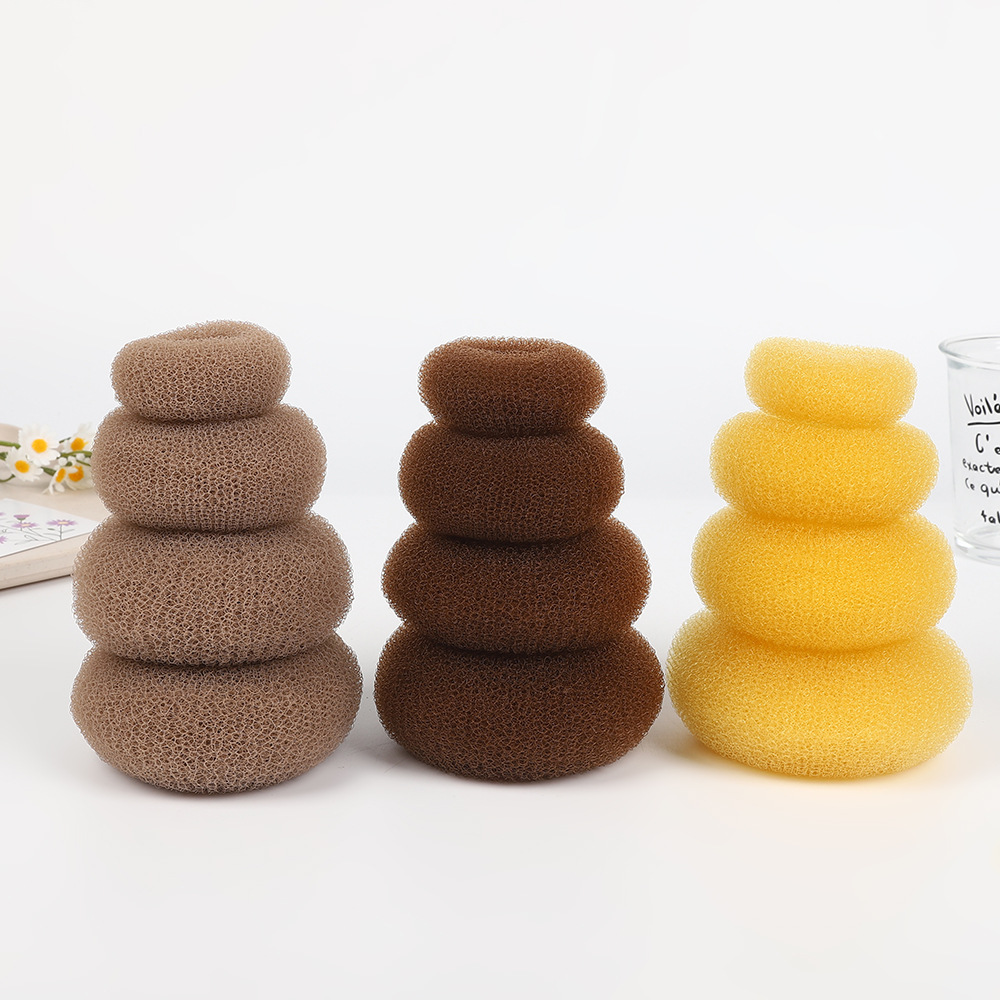 Ball-head doughnut cone para el cabello de chicas coreanas lindas Ball-head cone para el cabello flojo no daña toque de cabello