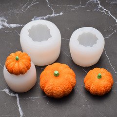 ハロウィーンのかぼちゃのろうそくの鋳型の手作りのdiyの古いかぼちゃの形のアロマキャンドルの石膏の置物のシリコンの砥石