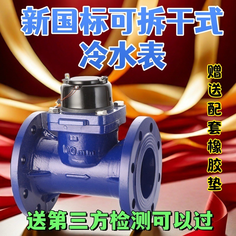 法兰冷水表国标防冻大口径工业用机械水平可拆卸螺翼式水表可送检
