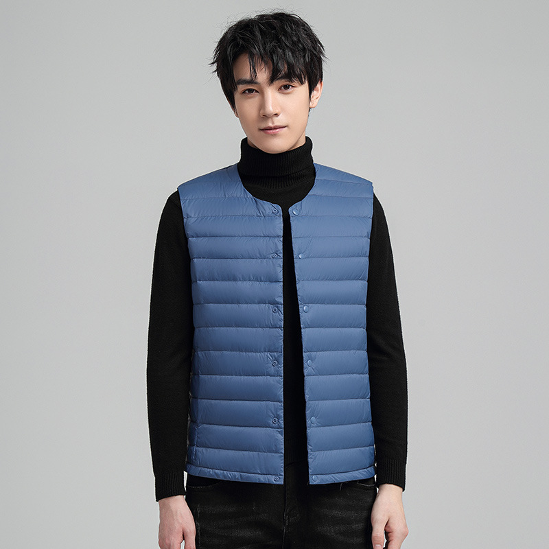 2023 new down jacket vest, round neck or V-neck, down jacket, vest, outer vest, 90 down_voghion.com