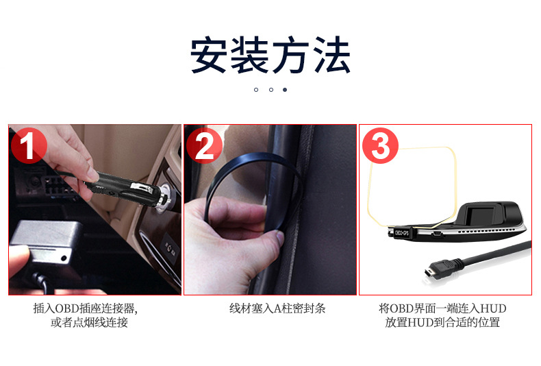 Smart Car Display Car Obd Speed Gps Projector No Ghosting Portable High-Definition Head-Up Display C3