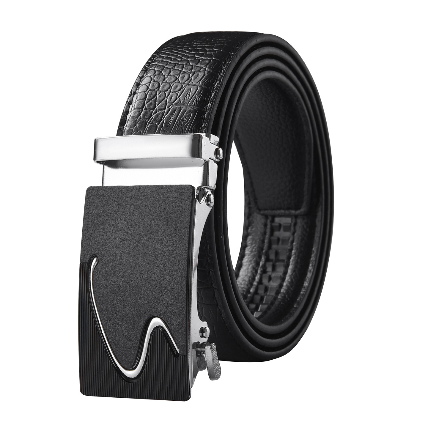 Cinturón negro Silver Buckle S Line