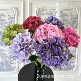 3D打印仿真绣球高档仿真花油画色胶片手感绣球花家居装饰假花批发