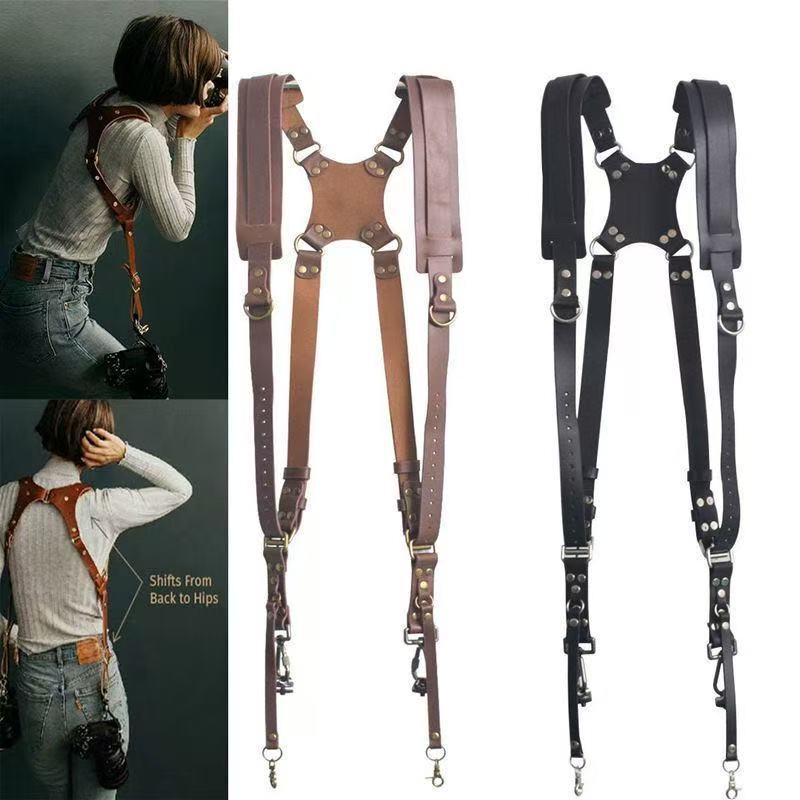 Amazon Thickened Leather Camera Strap, Adjustable, a Must-Have for Photographers, with Brass Rivets, Double Shoulder Genuine Leather Strap Amazon Thickened Leather Camera Strap, Adjustable, a Must-Have for Photographers, with Brass Rivets, Double Shoulder Genuine Leather Strap