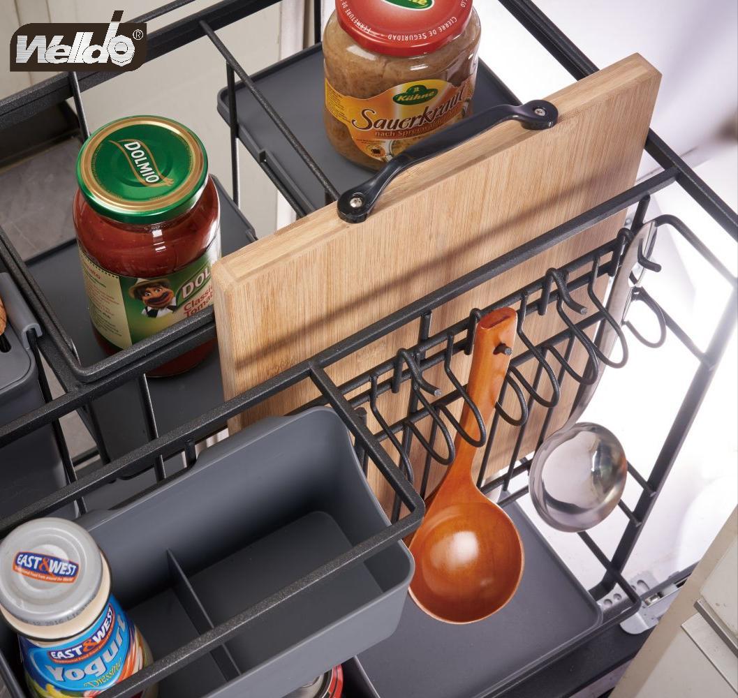 Welldo纬东 厨房地柜功能调味拉篮橱柜抽屉式功能调味拉篮