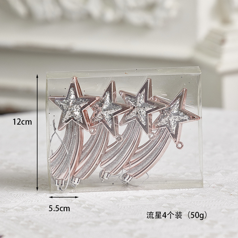 Bola rosa de Navidad pintada bola colgante de Navidad colgante de Navidad decoración de árbol de Navidad colgante caja